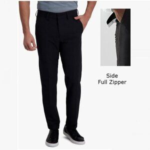 Kenneth Cole Black Straight Flat Front Leg Pants